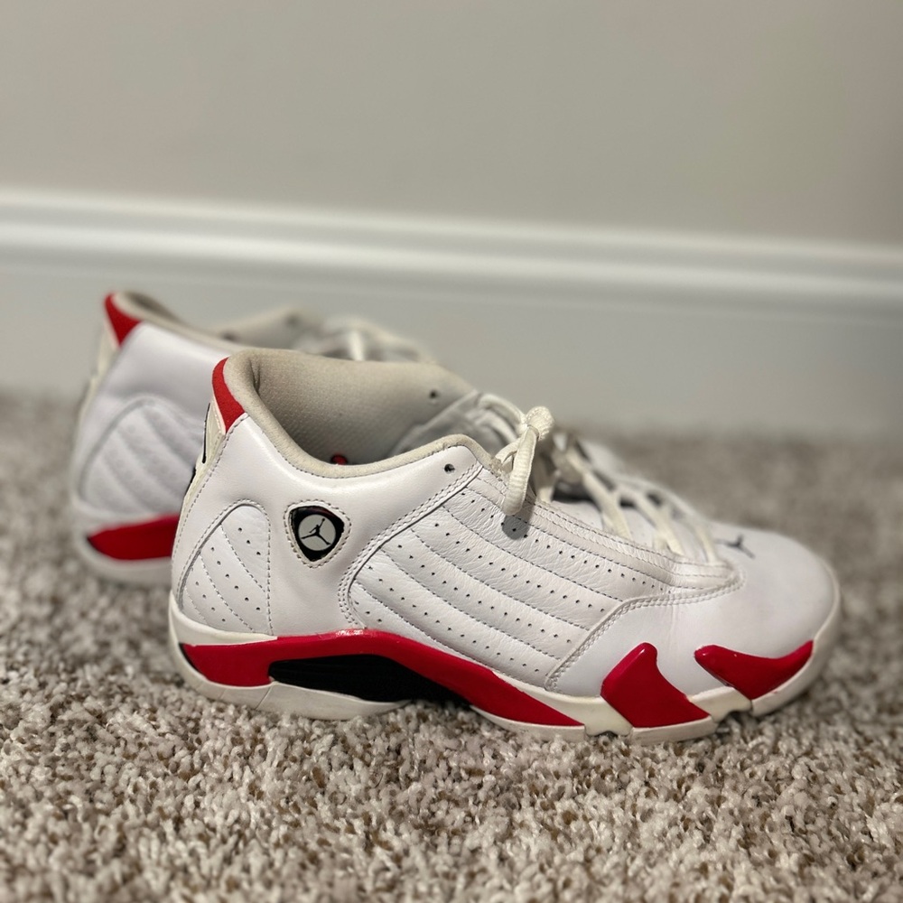 White and Red Athletic Sneakers
